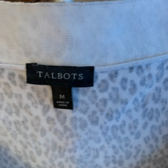 Talbots cotton snd rayon animal print sweater. Worn a few‎ times. - Picture 2 of 4